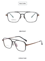 Light Pure Titanium Frames Retro Polygon Spectacle Pilot Ultra Double Bridge Customized Optical Prescription Eyeglasses Man