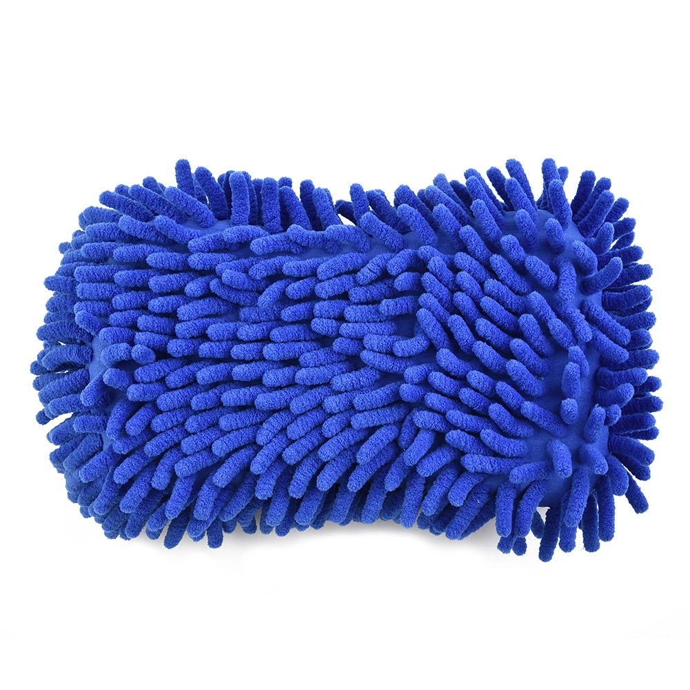 1pc Car Wash Glove Microfiber Chenille Car Wash Sponge Care Washing Detailing Brush Pad Multifunction Cleaning Tool
