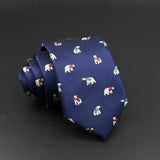 Cute Cartoon Pattern Animal Floral Printed Tie For Men Narrow Slim NeckTie Wedding Red Navy Party Ties Cravat Accessories Gifts