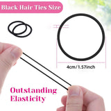 98 Pcs Black Elastics Small Hair Ties Elastics Small Hair Rubber Bands Accessories Ponytail Holders for Women Girls Baby Toddle