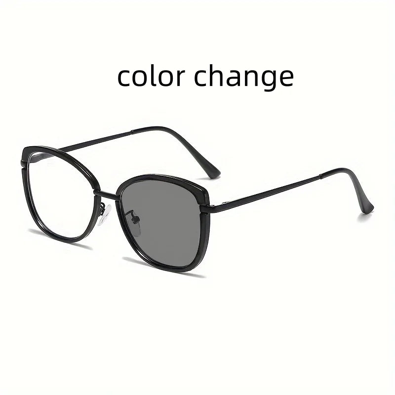1 pair of new color-changing anti-blue light glasses, fashionable and personalized women's glasses, effectively block blue light