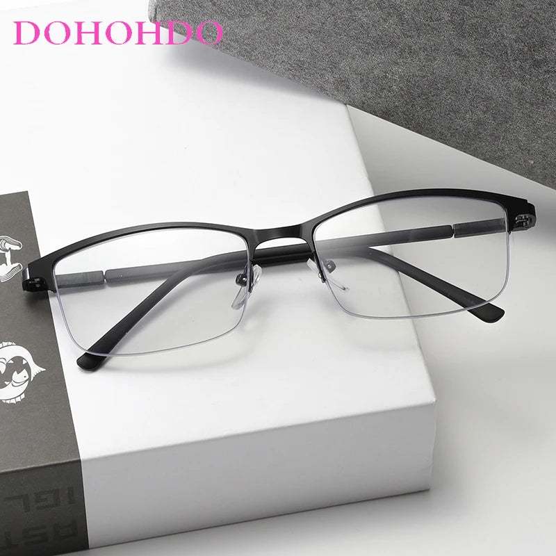 Blue Light Blocking Glasses Reading Glasses For Men's Women Metal Ultra Light Frame Computer Goggles Anti Radiation Antiglare