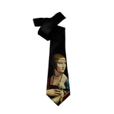 Fashion art oil painting tie Van Gogh retro portrait casual business tie men's party wedding shirt suit accessories