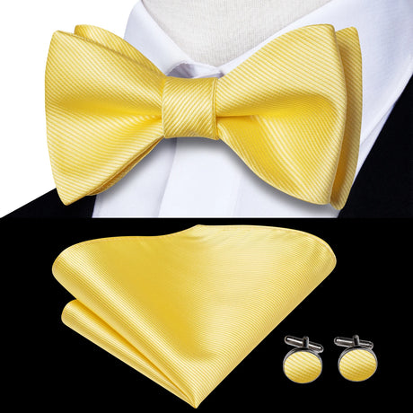 Dropshipping Jacquard Silk Mens Self Bow Tie Hanky Cufflinks Set Male Butterfly Knot Bowtie Wholesale for Male Wedding Business