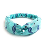 Fashion WomenFloral Headband Hair Accessories Leopard Cross Knotted Bow Chiffon Hair Band Girls Headdress Ladies Hoop Headwear