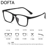 DOFTA Ultralight TR90 Glasses Frame Men Optical Myopia Eyeglasses Male Plastic Titanium Prescription Eye Glasses 5196A