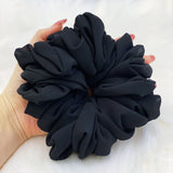 Elastics Chiffon Hair Band Solid Color Big Circle Scrunchies for Women Girl Ponytail Holder Hair Rope Hairband Hair Accessoires