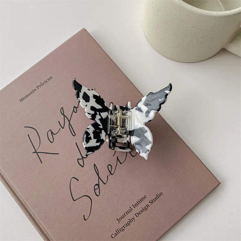 1PC French Butterfly Clip  Mermaid Hair Clip Acetic Acid Hair Clip Retro Back of Head Hair Accessories Hairpin.