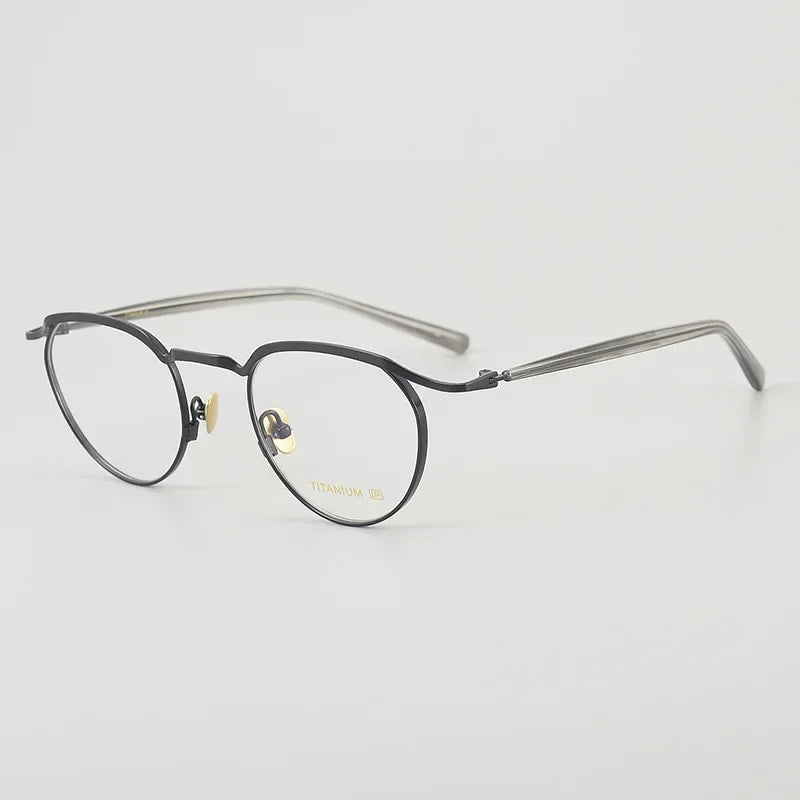 Top Quality Acetate Titanium Optical Glasses Frame Luxury Vintage Computer Eyeglasses Designer Ultra-Light  Eyewear