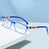 Blue Ray Blocking Anti-Blue Light Reading Glasses Multifocal Progressive Near Far Square Eyeglasses Ultralight PC