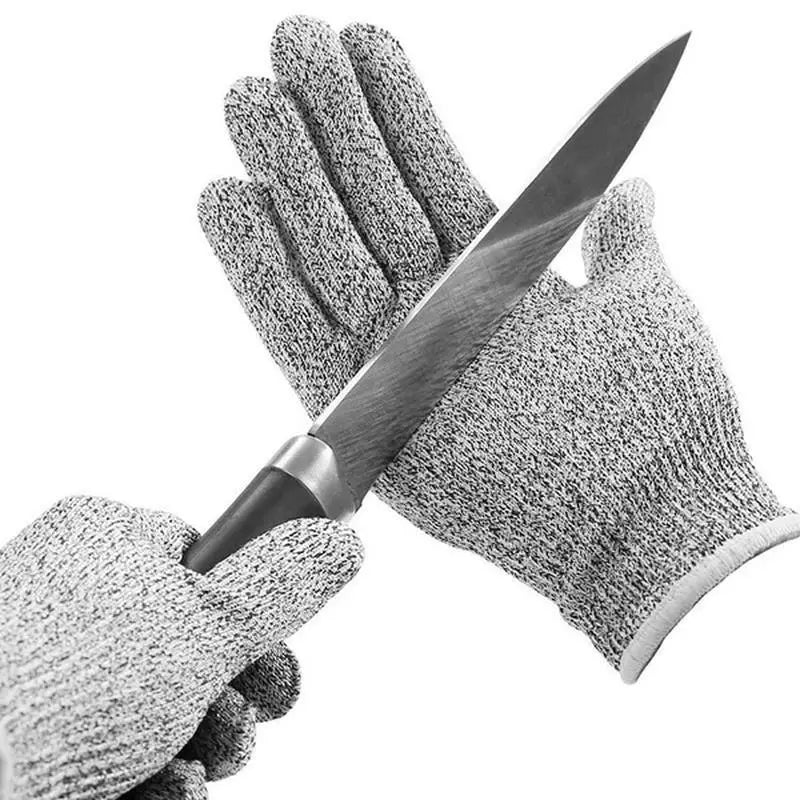 HPPE Level 5 Anti-Cut Gloves Kitchen Gardening Anti-Cut Knitted Gloves Anti-Thorn Wear-Resistant Glass Building Cutting Gloves