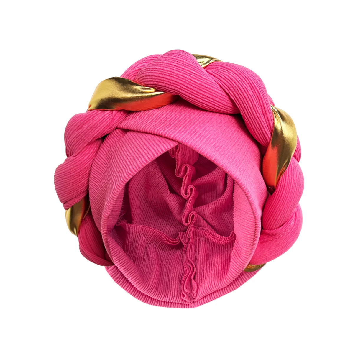 2024 New African Women Pleated Beanie Headwrap Hat Hair Accessories Arab Wrapped Muslim Hijab Turban Cap Female