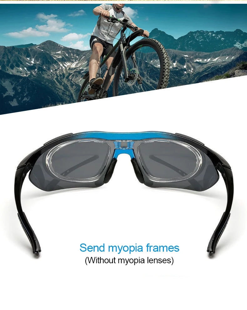Cycling Glasses For Men's Women Men Outdoor Sports Bicycle Sunglasses MTB Road Goggles Eyewear 5 Lens Bike Equipment Driving