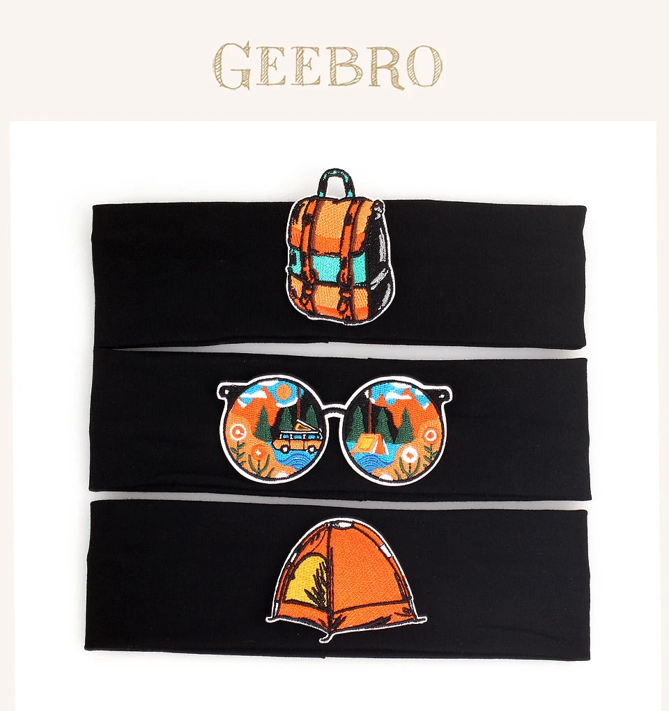 Baby Girls BBQ Cotton Headbands Casual Soft Glasses Backpacks Elastic Headwear Kids Childs Hair Accessories Toddler Hair Bands
