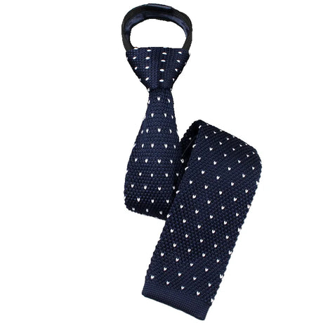 Wedding Ties For Man Fashion Black Neckties White Dress Shirts Collar Ties Gifts Zipper Knitting tie For Men Clothes Accessories