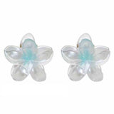 Gradient Frangipani Hair Clip 1PC Plumeria Hairpin Ins Style Ponytail Holder Barrette Sweet Shark Claws Party Hair Accessories