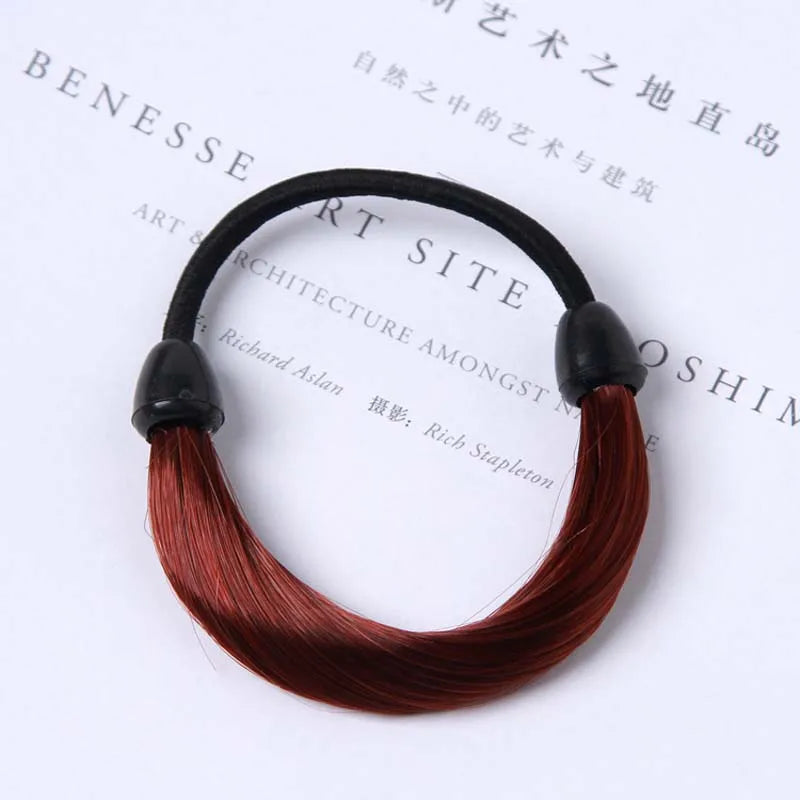 Wig Braided Rubber Band Elastic Hair Rope Tie Head Hair Ring Wig Braid Fixed Hairstyle Elastic Band Extension Ponytail Holder