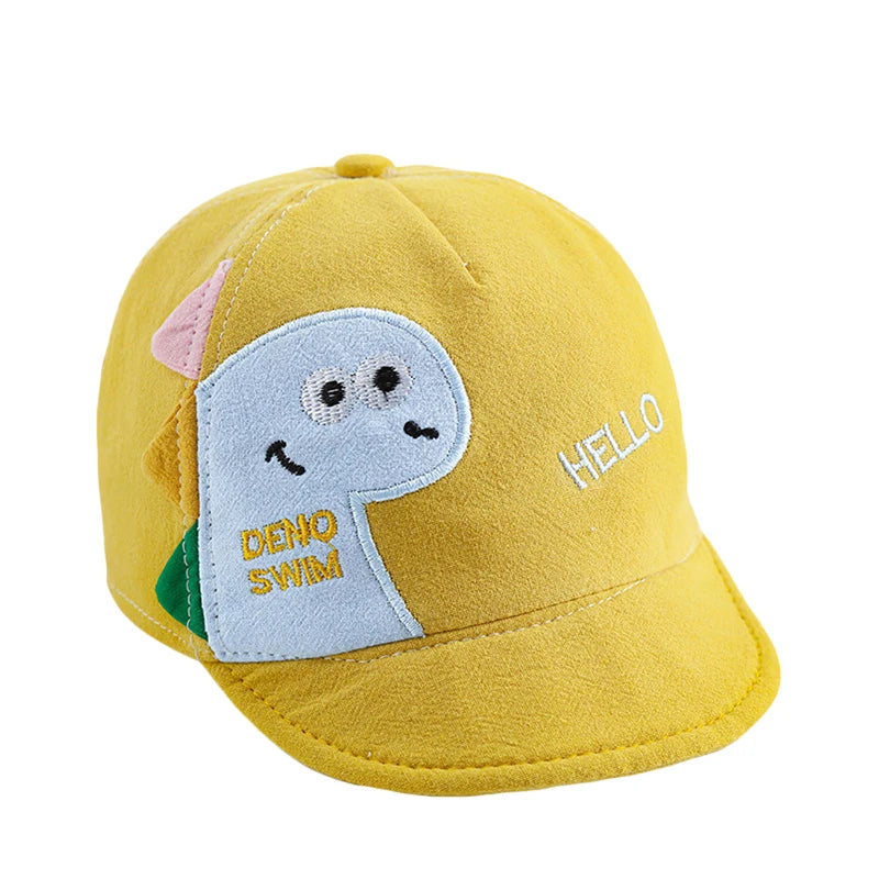 1-4 Years Kids Boys Girls Baseball Hats Cap Cartoon Animal Pattern Hat Sun Protection Cap Lightweight Hats