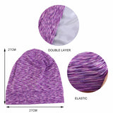 Women Men Sleeping Hat Baggy Beanie Satin Lined Night Unisex Sleep Cap Hair Care Bonnet Hair Loss Nightcap Pullover Hat Headwear