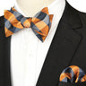 EASTEPIC Striped Bow Tie for Men Hanky Set Plaid Accessory Paisley Neckwear Floral Design Polka Dot Pure Black Evening Party