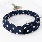 Fashion WomenFloral Headband Hair Accessories Leopard Cross Knotted Bow Chiffon Hair Band Girls Headdress Ladies Hoop Headwear