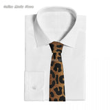 Leopard Men Neckties Silk Polyester 8 cm Narrow Tiger King Neck Tie for Men Suits Accessories Wedding Party Cosplay