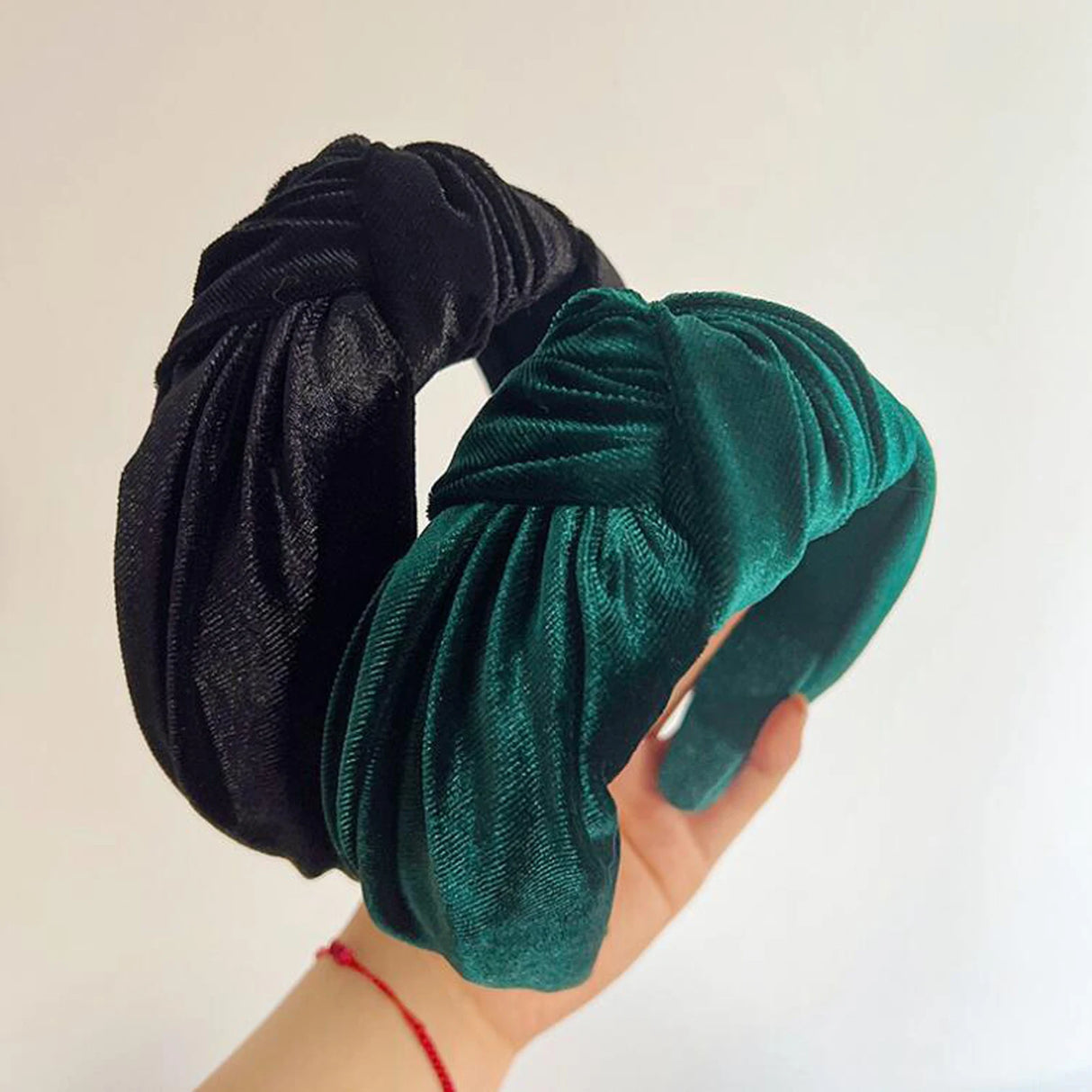 PROLY New Fashion Hairband For Women Solid Color Wide Side Headband Warm Canary Velvet Turban Winter Hair Accessories Wholesale