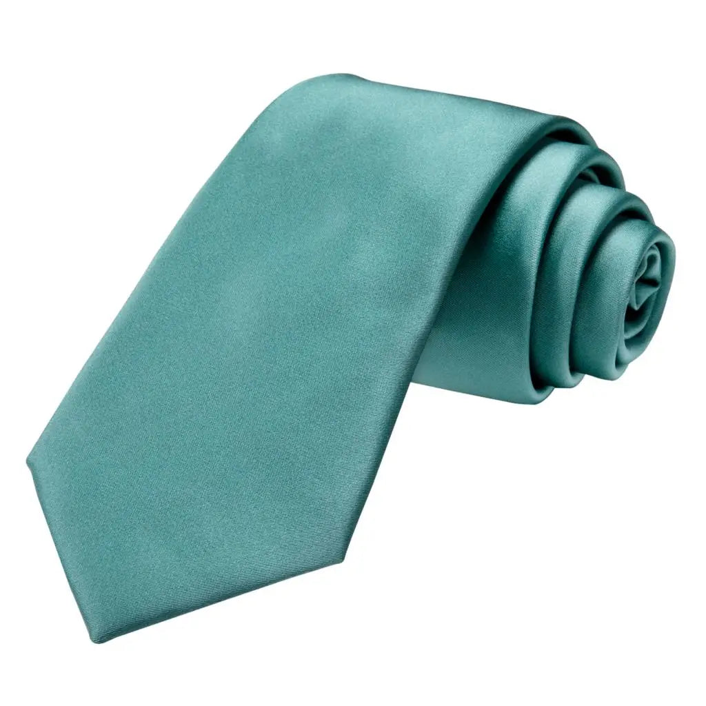 Hi-Tie Green Mint Solid Silk Wedding Tie For Men Handky Cufflink Gift Mens Necktie Fashion Designer Business Party Dropshiping