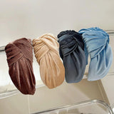 PROLY New Fashion Hairband For Women Solid Color Wide Side Headband Warm Canary Velvet Turban Winter Hair Accessories Wholesale