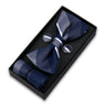 Bowtie Set For Men Gift Box Business Fashion Red Bow Tie Pocket Square Cufflinks Set Bowtie 3pcs For Wedding Hanky Cravatas Neck