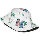 Unisex Kawaii Bucket Hats Funny Stitch Cartoon Accessories Bob Hat For Beach Headwear Lightweight