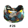 Leopard Print Headbands for Women Wide Boho Turban Head Wraps Cotton Knotted Elastic Hairbands Non Slip Workout Hair Accessories