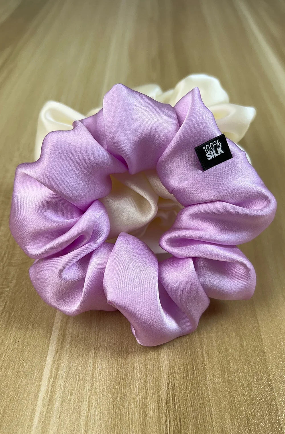 100% Mulberry Silk Hair Scrunchies Elastic Rubber Band Hair Ties Big Large Gum Ropes Ponytail Holders for Women Girls 19 Momme