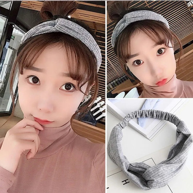 Cross elastic headband chiffon silk headband ladies headband hair accessory sports face wash
