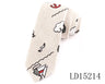 New Designer Print Ties Casual Narrow Necktie Ties for Men Hip-hop Party Floral Cotton Skinny Tie Cravat