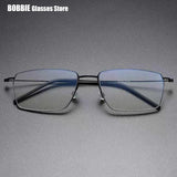 Pure Titanium Glasses Frame Men Women Eyewear Frames Eyeglassess Square Business Classic Design Screwless Denmark Brand