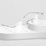Ultra-light Pure Titanium New Rimless Glasses Frame Anti-blue Light Optical Frames Customize Prescription Eyeglasses for Men