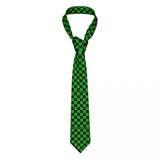 Black And Green Two Tone Tie Mod Checkers 8CM Design Neck Ties Gift Business For Men Shirt