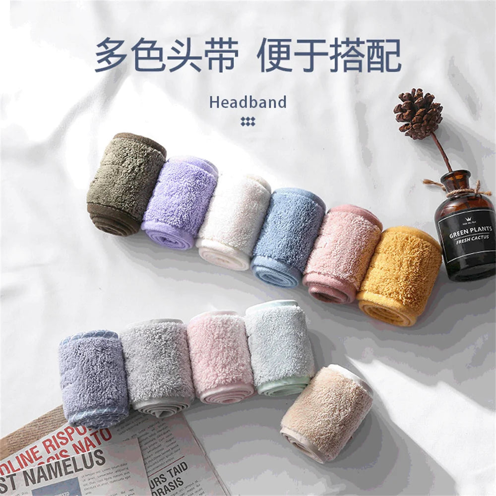 Soft Toweling Hair Accessories Girls Headbands for Face Washing Bath Makeup Hair Band Women Adjustable SPA Facial Headband