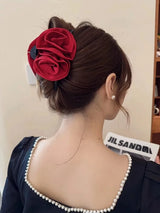 13cm Rose Shark Clip  Large  hair claw Elegant High-Grade Hair Accessories Pinzas Para El Cabello  Заколка Для Волос