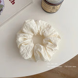 Newest Korean Woman French creases Elastics Hair Band Solid Color Scrunchies Hair Ties Ladies Ponytail Hold Hair Accessories