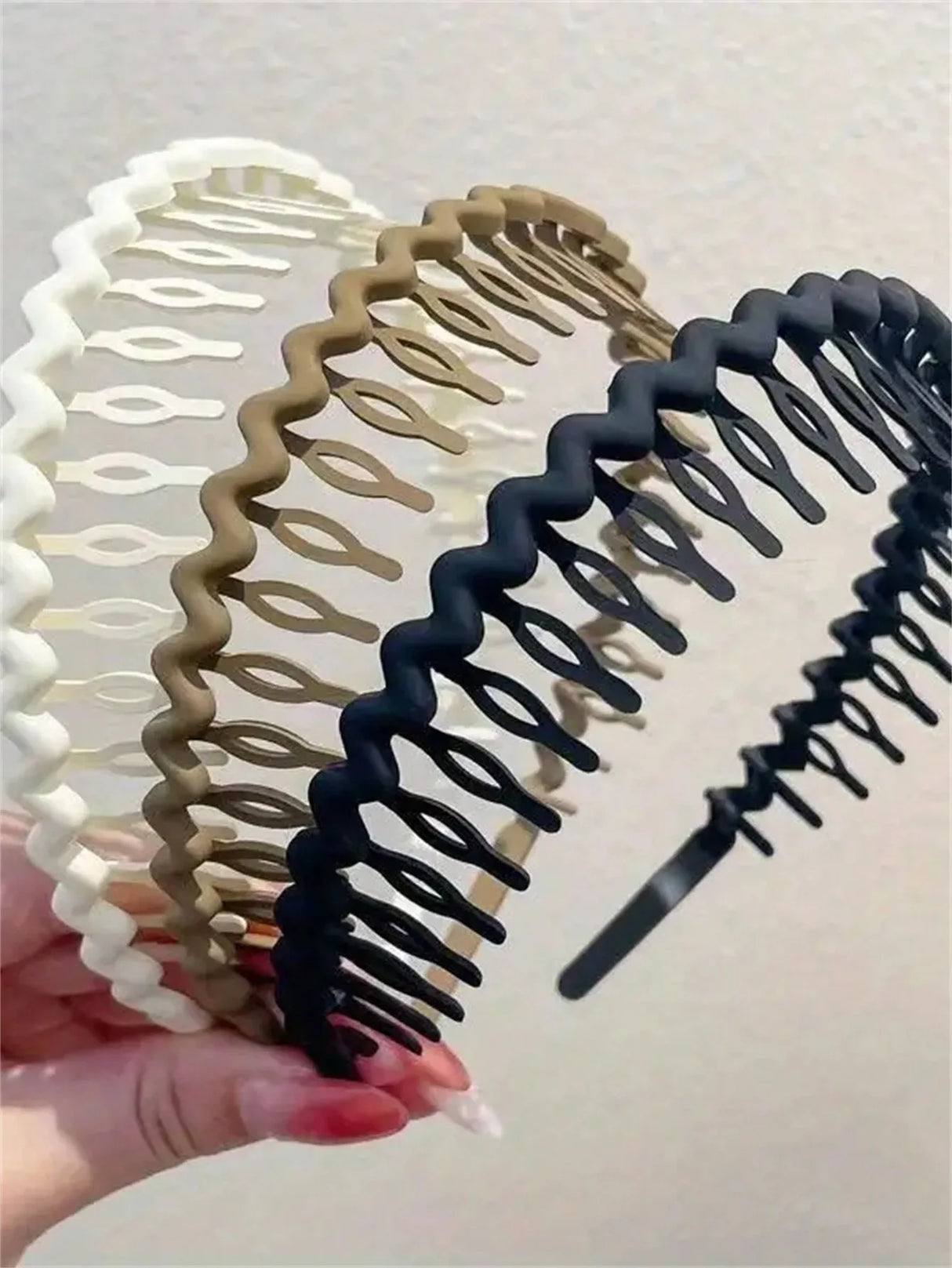 9 women's headbands Candy color headband with teeth non-slip headband broken hair Simple everything to go out to take a bath