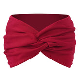 Women Solid Color Super Wide Headband Twisted Criss Cross Elastic Hairband Yoga Running Sports Non Slip Sweat Hair Accessories