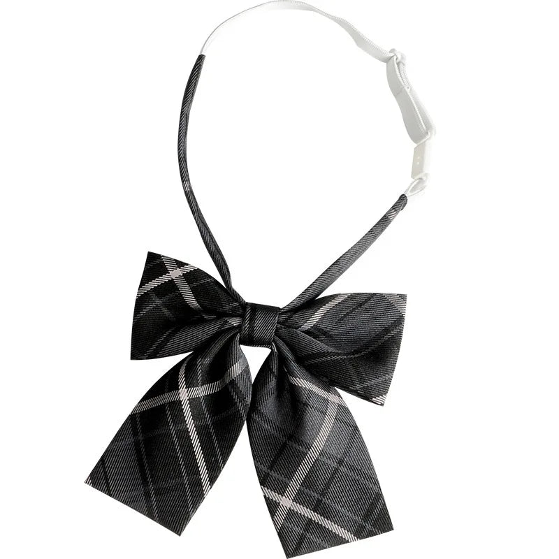 Fashion JK Bowtie Women College Student Collar Tie Cotton Plaid Bowknot Lolita Girls Adjustable Butterfly Anime Cosplay Cravat