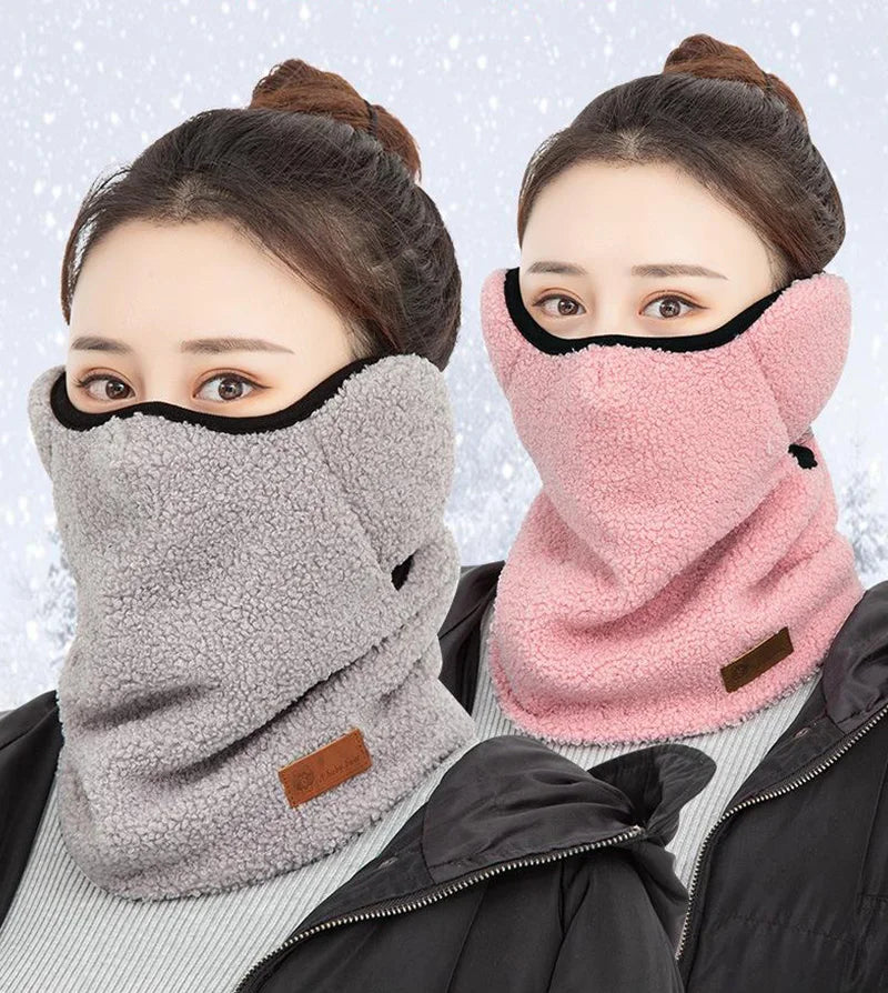 Fleece Face Mask for Women Winter Windproof Neck Warmer Reusable Mask Cycling Sport Face Cover Men Scarf Ski Hiking Riding Masks