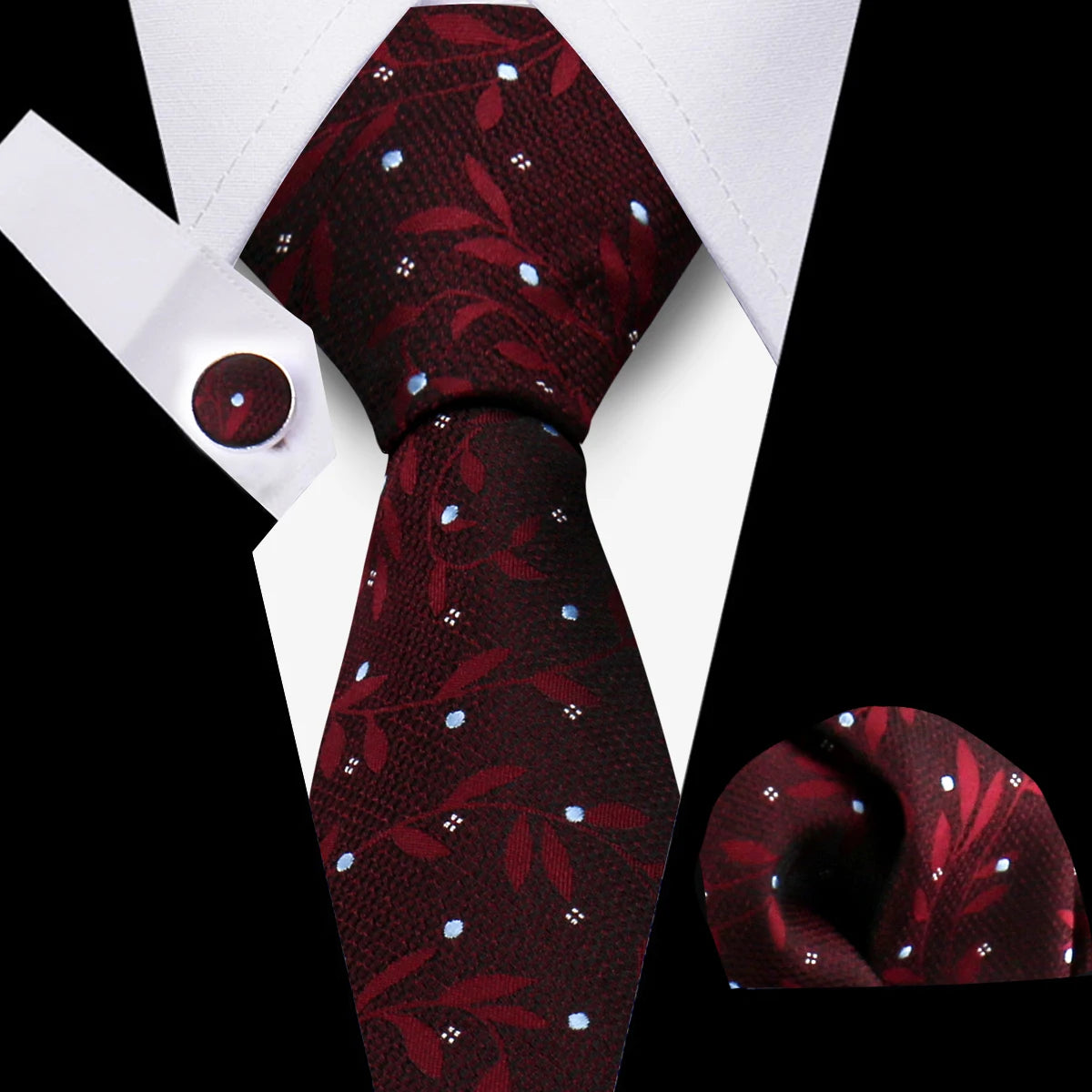 Men Neckties Tie Classic Handkerchiefs Plaid Necktie Cufflinks For Men Blouse Business Wedding Accessories Woman Collar Man Gift