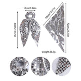 New Disco Party Favors Elastics Glitter Sequin Hair Bands with Bow Elastic Bands Ponytail Tie Hair Scarf Headwear
