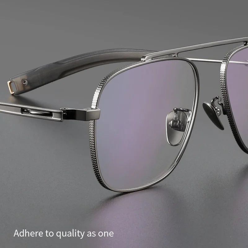 Titanium Double Beam Men's Glasses Frame Fashion Light Luxury Women's Glasses Frame Retro Optical Prescription Glasses Fram 105
