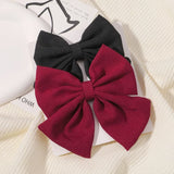 2pcs/set 4.5" Cheer Bow Hair Clip for Kids Lovely Grosgrain Ribbon Hairgripes Girls Delicate Bowknot HairPins Baby Headwear Set