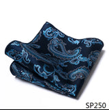 High Grade Brand Silk Kerchief Man Dark Blue Striped April Fool's Day Fit Formal Party Pocket Square Handkerchiefs Suit Hanky